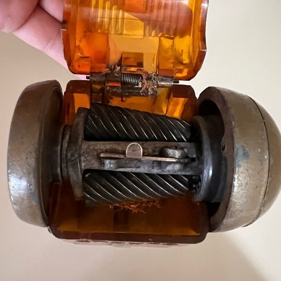 1960s Vintage Dixon‎ Enduro Table Mount Pencil Sharpener Amber Version Model #20 - Picture 7 of 7
